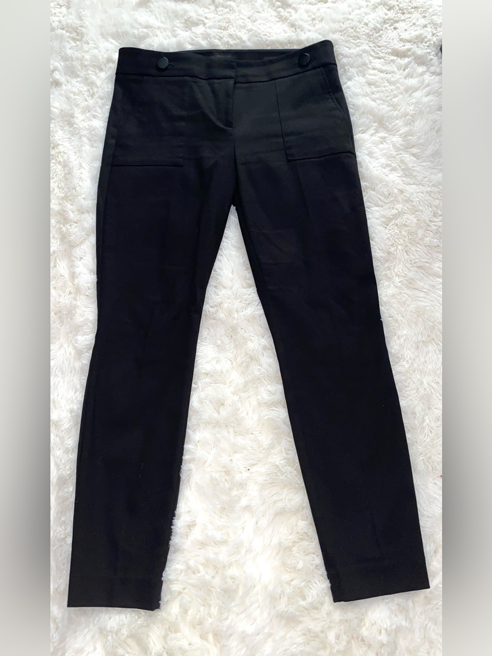 NWOT LOFT Black Marisa Skinny Dress Pants with side